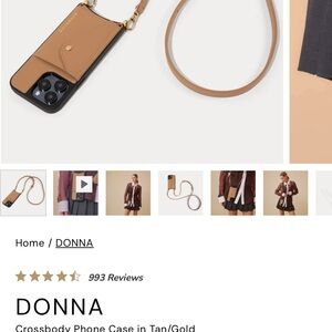 Bandolier Tan and Gold Crossbody Phone Case